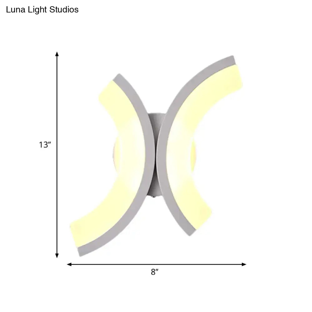 White U-Shaped Wall Sconce