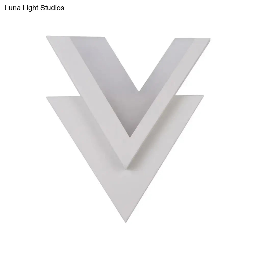 White V-Neck Wall Sconce