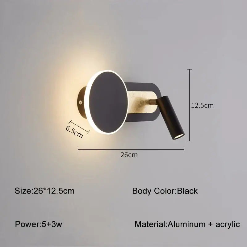 White Adjustable Spotlight Wall Light 8W
