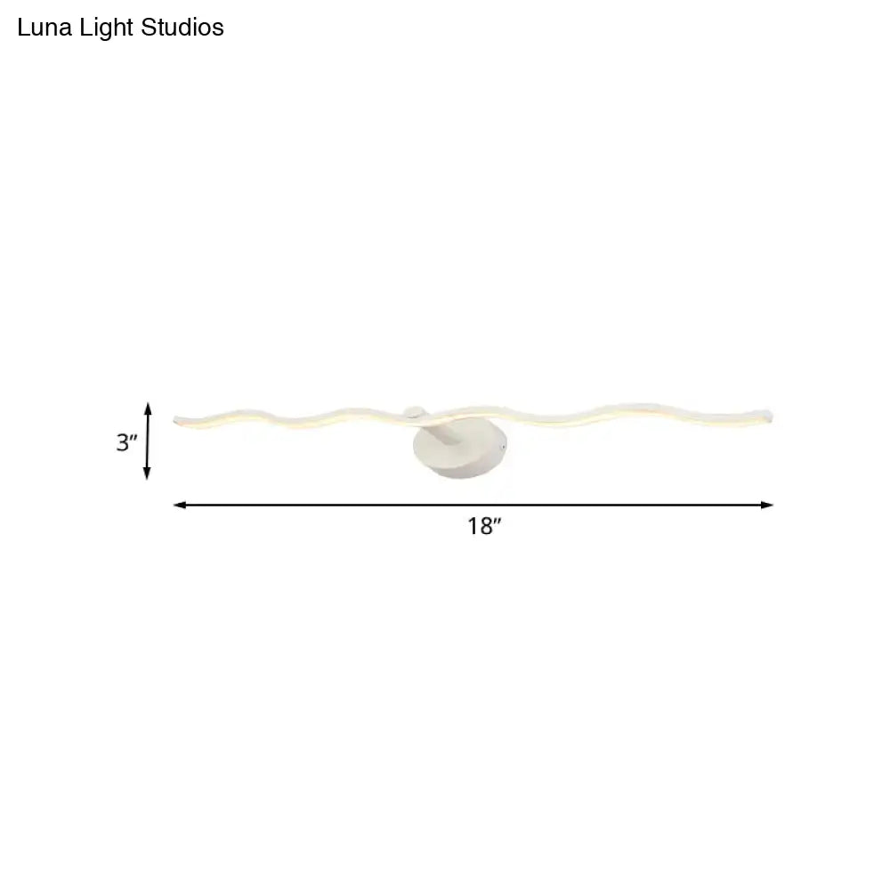 White Wave Vanity Light