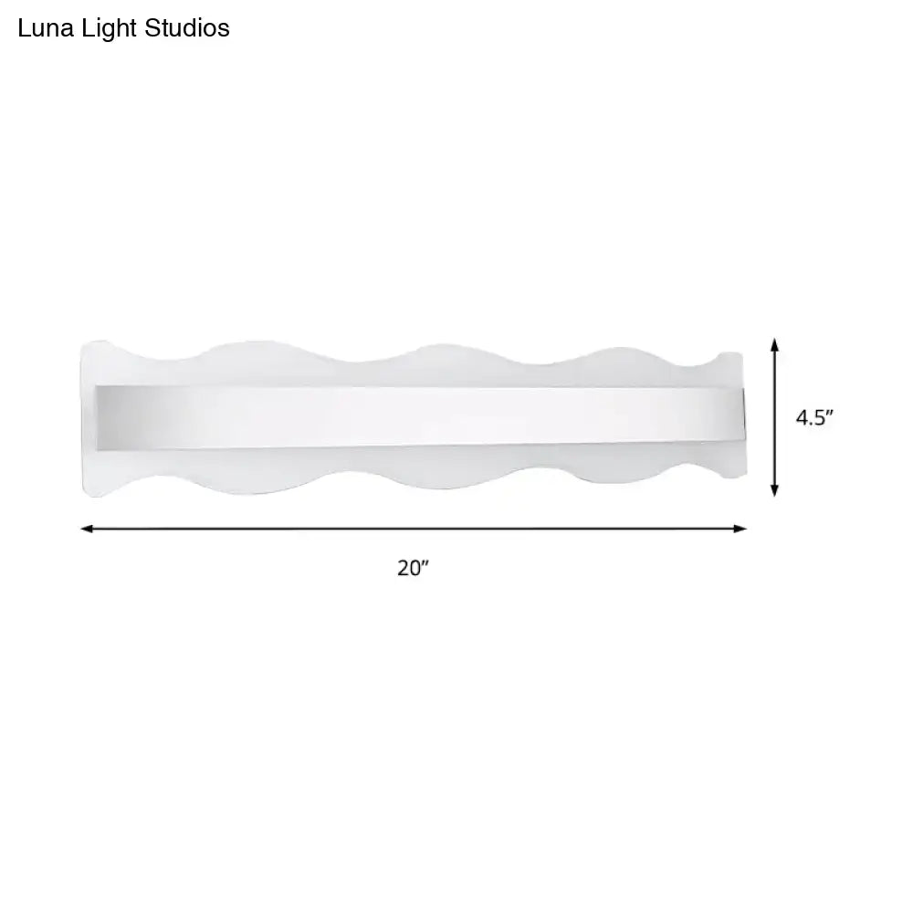 White Wave LED Sconce Acrylic Two-Size