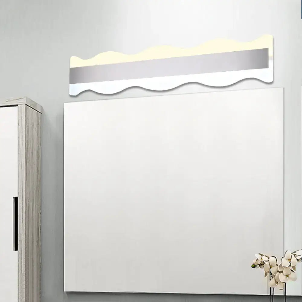 White Wave LED Sconce Acrylic Two-Size