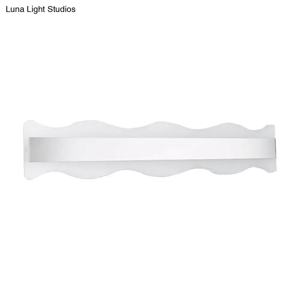 White Wave LED Sconce Acrylic Two-Size