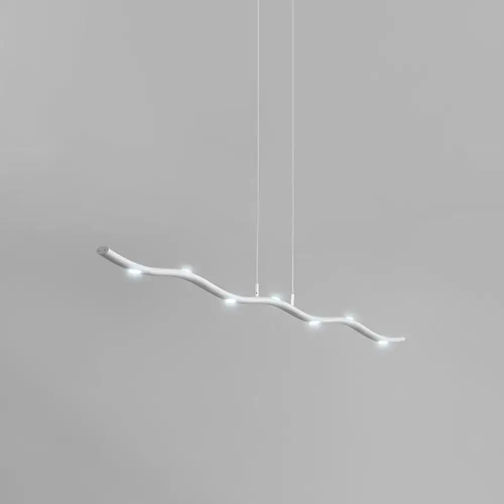 White Wave Metal Pendant