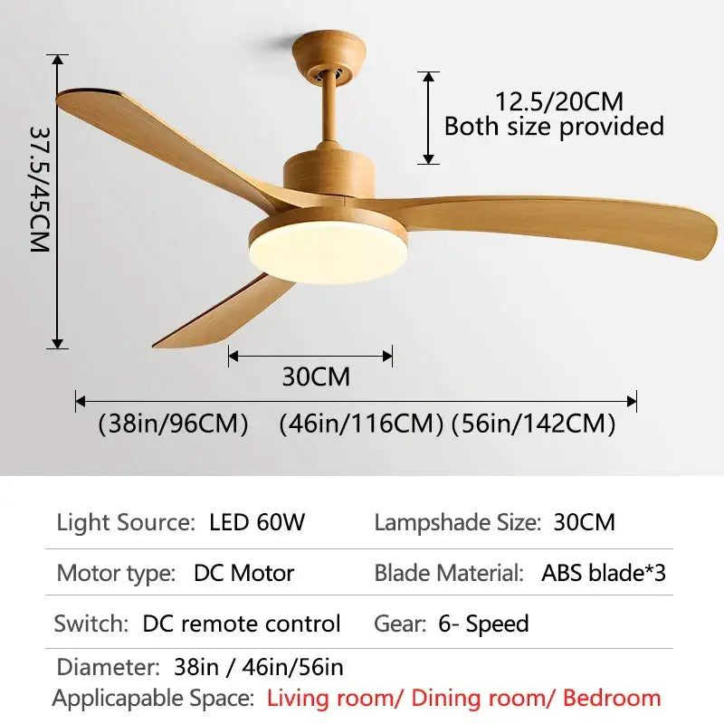 Black 3-Leaf Fan Light