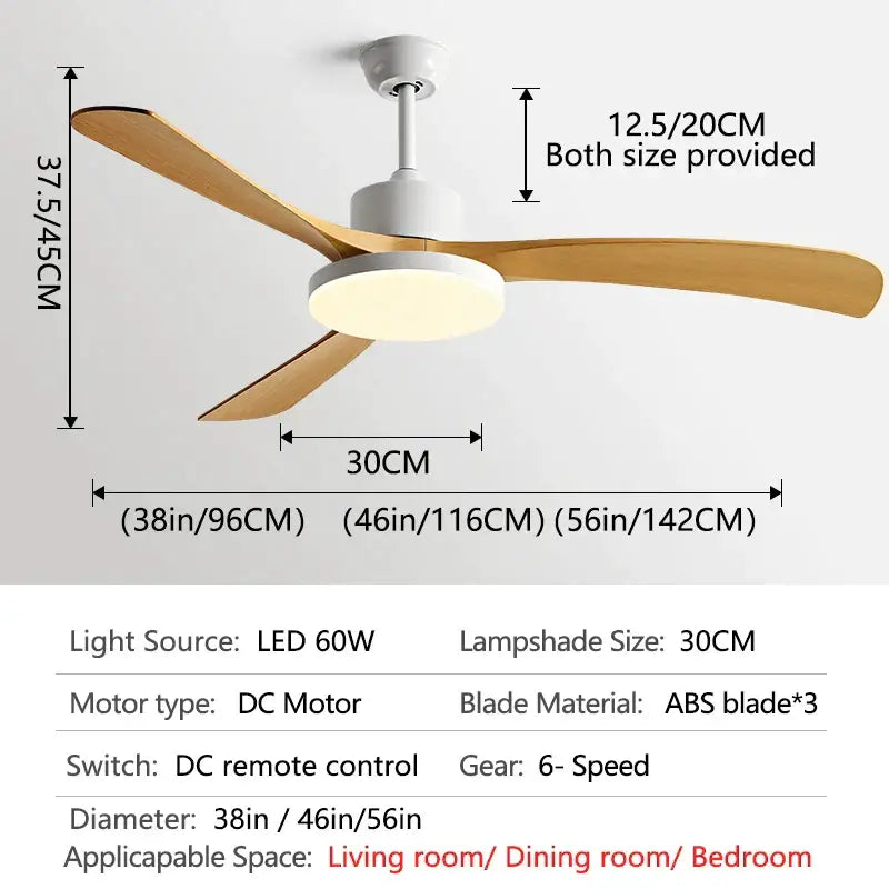 Black 3-Leaf Fan Light