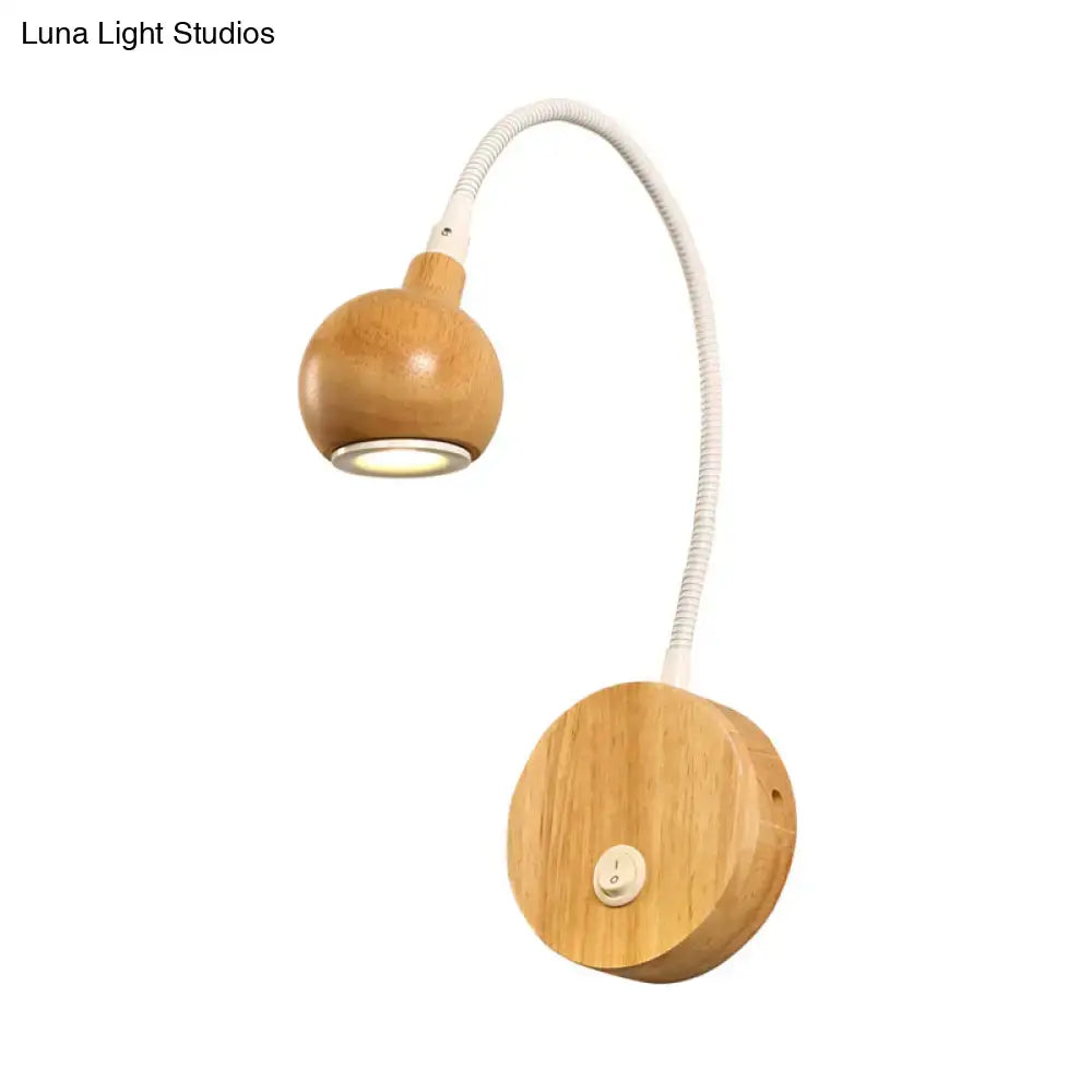 White Wood Reading Nook Sconce