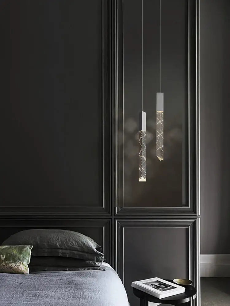 Crystal Column LED Chandelier