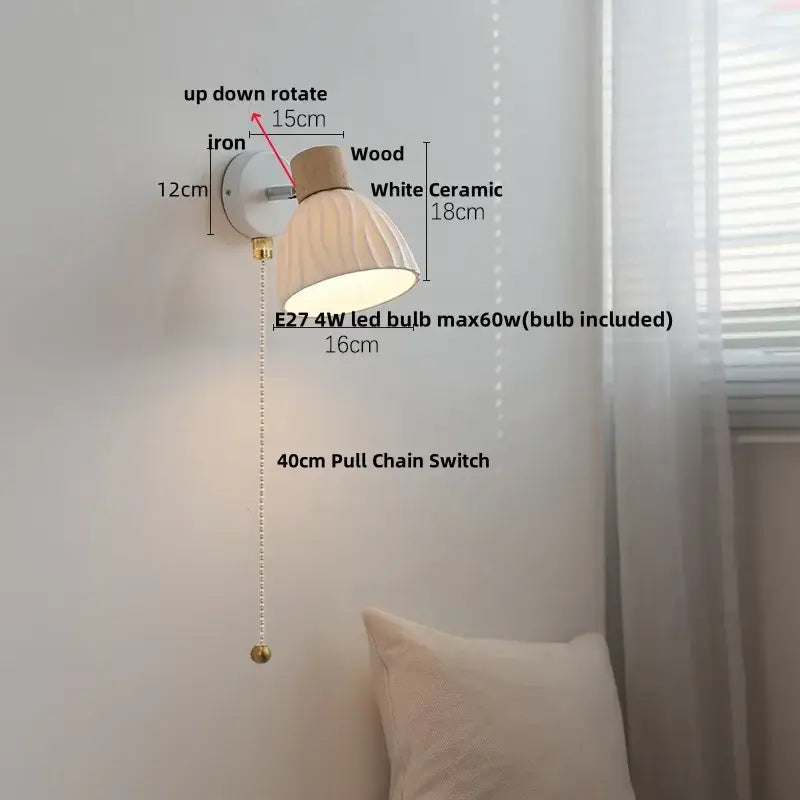 Wood Ribbed Wall Sconce