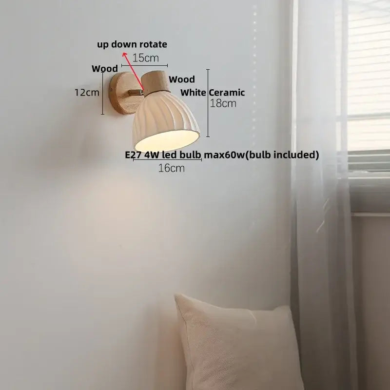 Wood Ribbed Wall Sconce