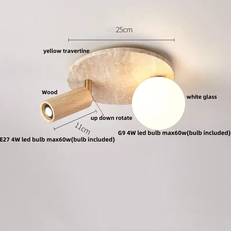 Travertine LED Ceiling Light