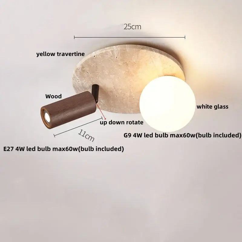 Travertine LED Ceiling Light