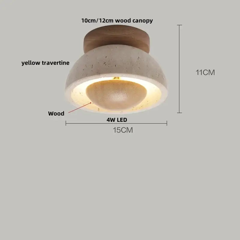 Travertine LED Ceiling Light