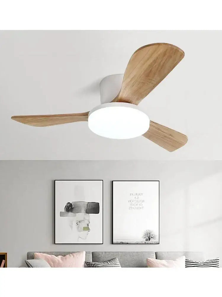 Wood 52-Inch Quiet Ceiling Fan Light