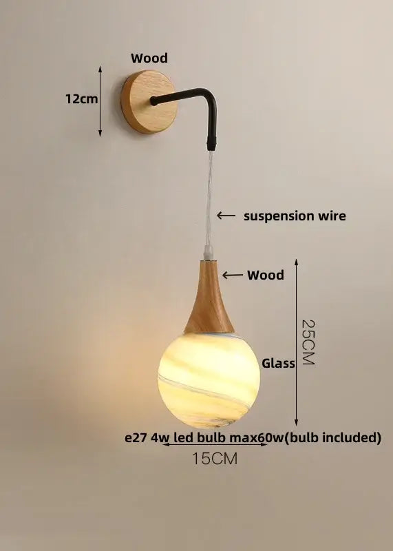Wood Cube Wall Sconce