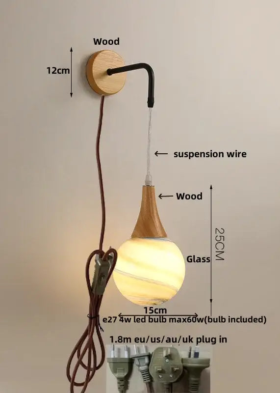 Wood Cube Wall Sconce