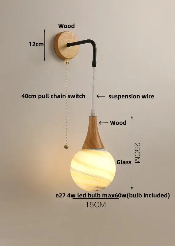 Wood Cube Wall Sconce