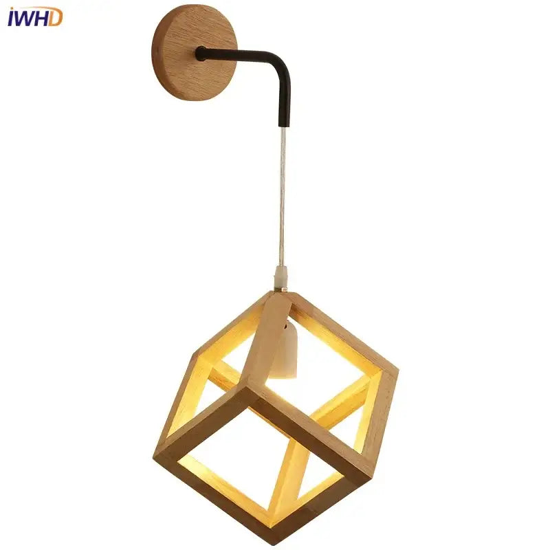 Wood Cube Wall Sconce