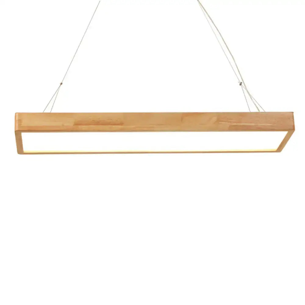 Wood Rectangle Ceiling Light