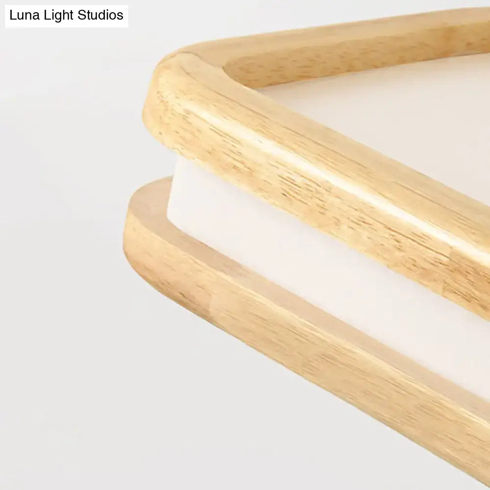 Wood Rectangular Island Lamp
