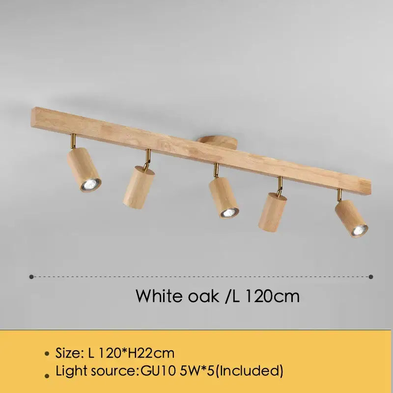 Wood Adjustable Ceiling Lamp
