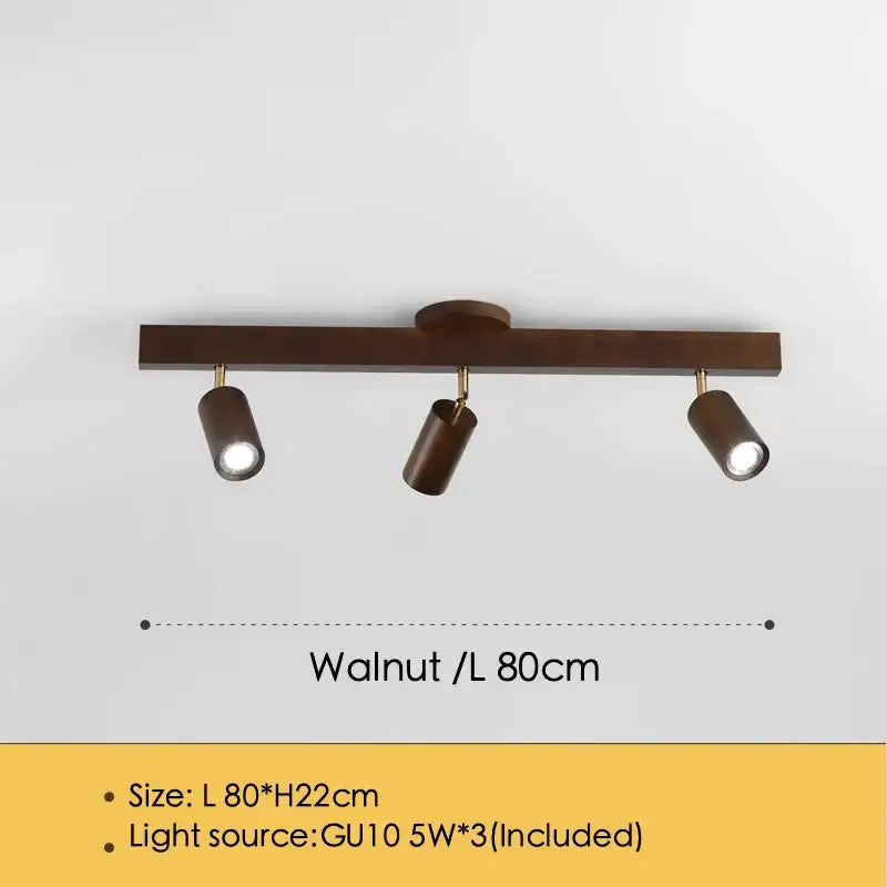 Wood Adjustable Ceiling Lamp
