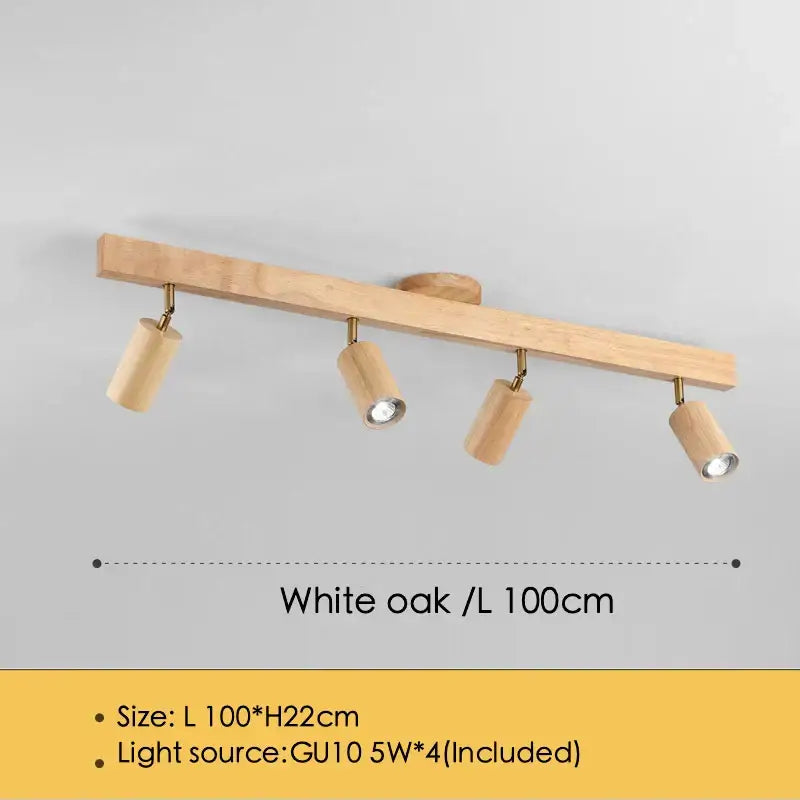 Wood Adjustable Ceiling Lamp