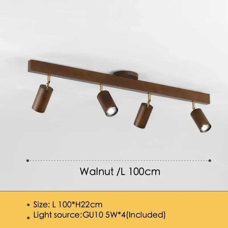 Wood Adjustable Ceiling Lamp