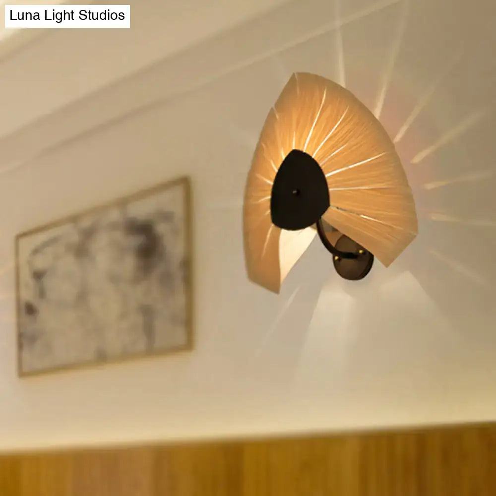 Black Wood Veneer Sconce