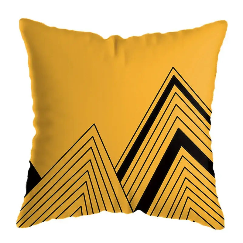 Yellow Geometric Pillowcase