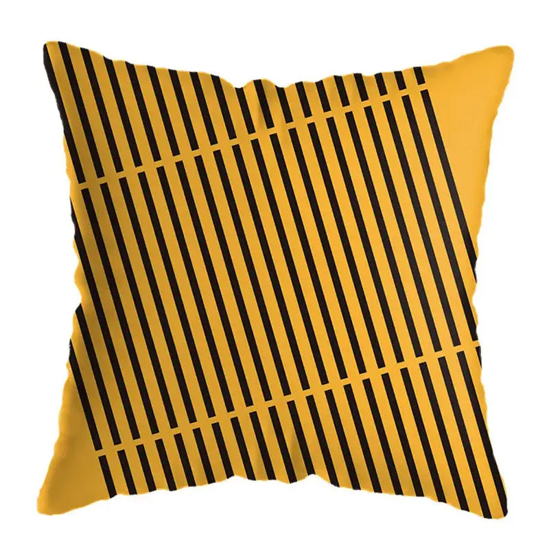 Yellow Geometric Pillowcase