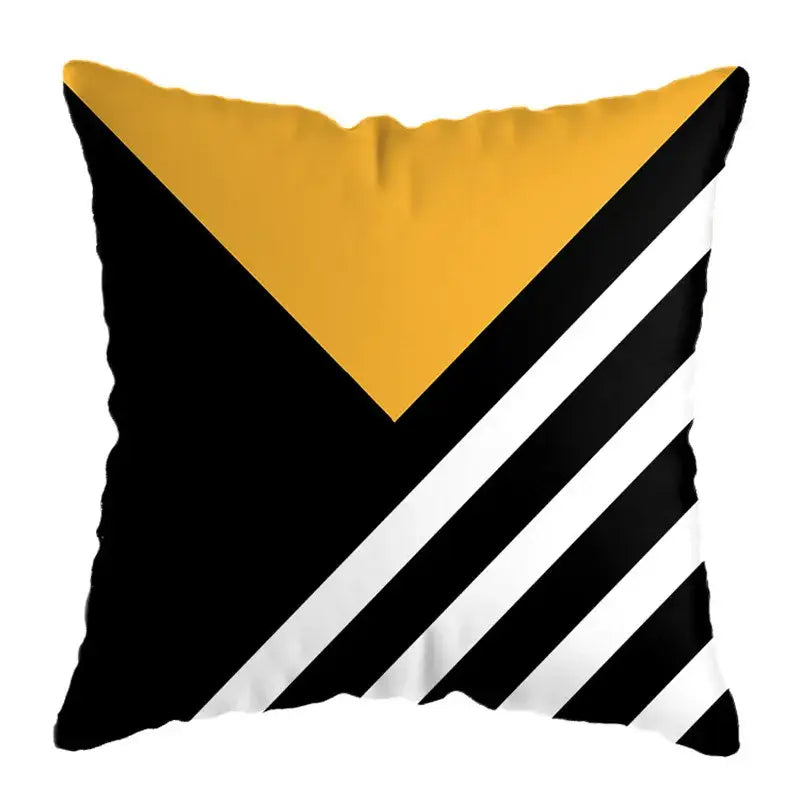 Yellow Geometric Pillowcase