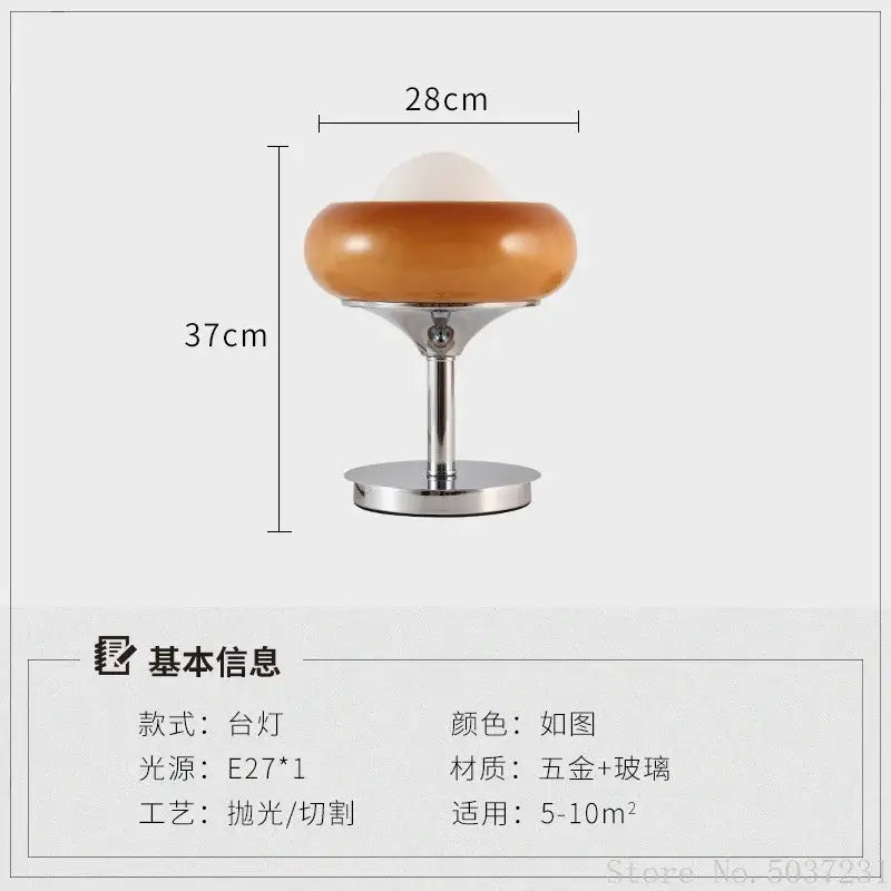 Yellow Chrome Desk Lamp