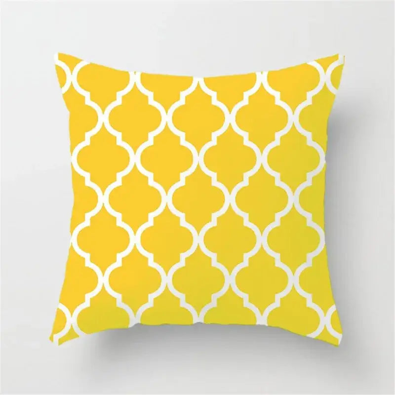 Yellow Gray Stripe Pillowcase