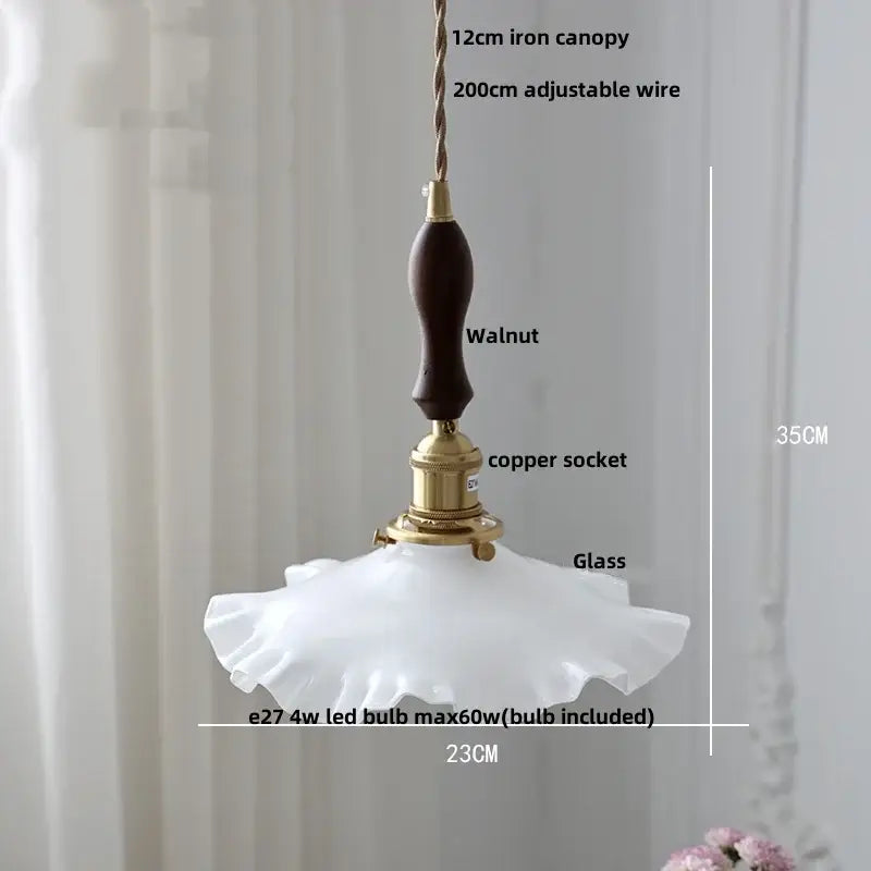 Yellow Conical Pendant Light