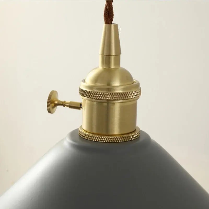 Yellow Conical Pendant Light