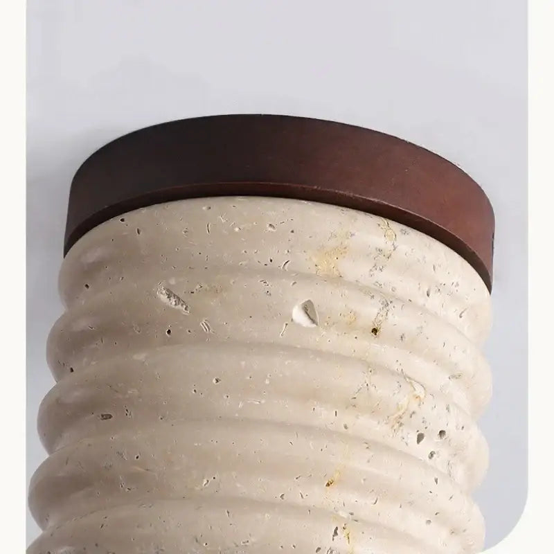Yellow Travertine LED Ceiling Light