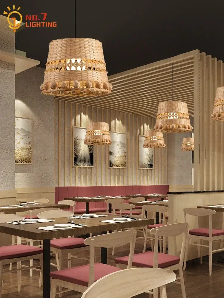 Bamboo Weave Pendant Light