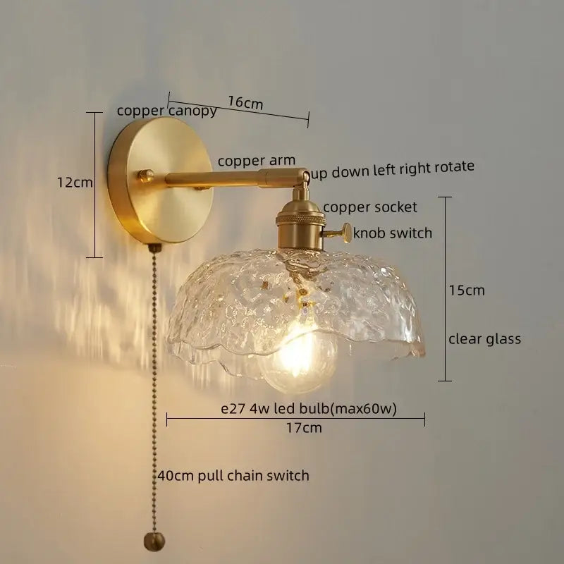 Green Glass Wall Lamp