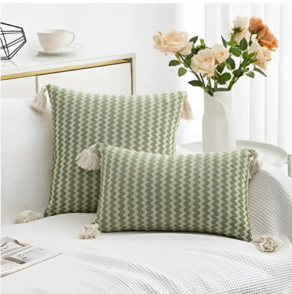 Zigzag Woven Cushion Cover