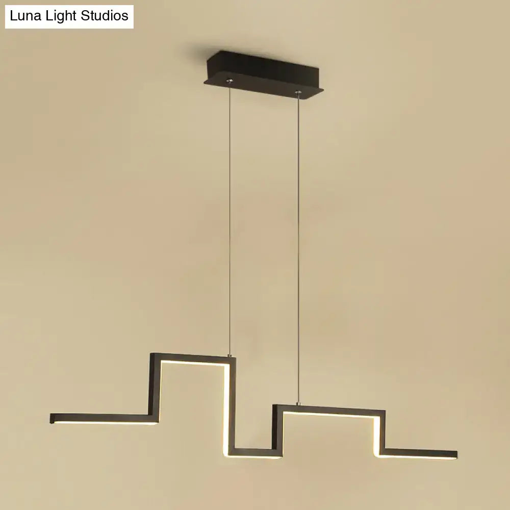 Linear Metal Hanging Light