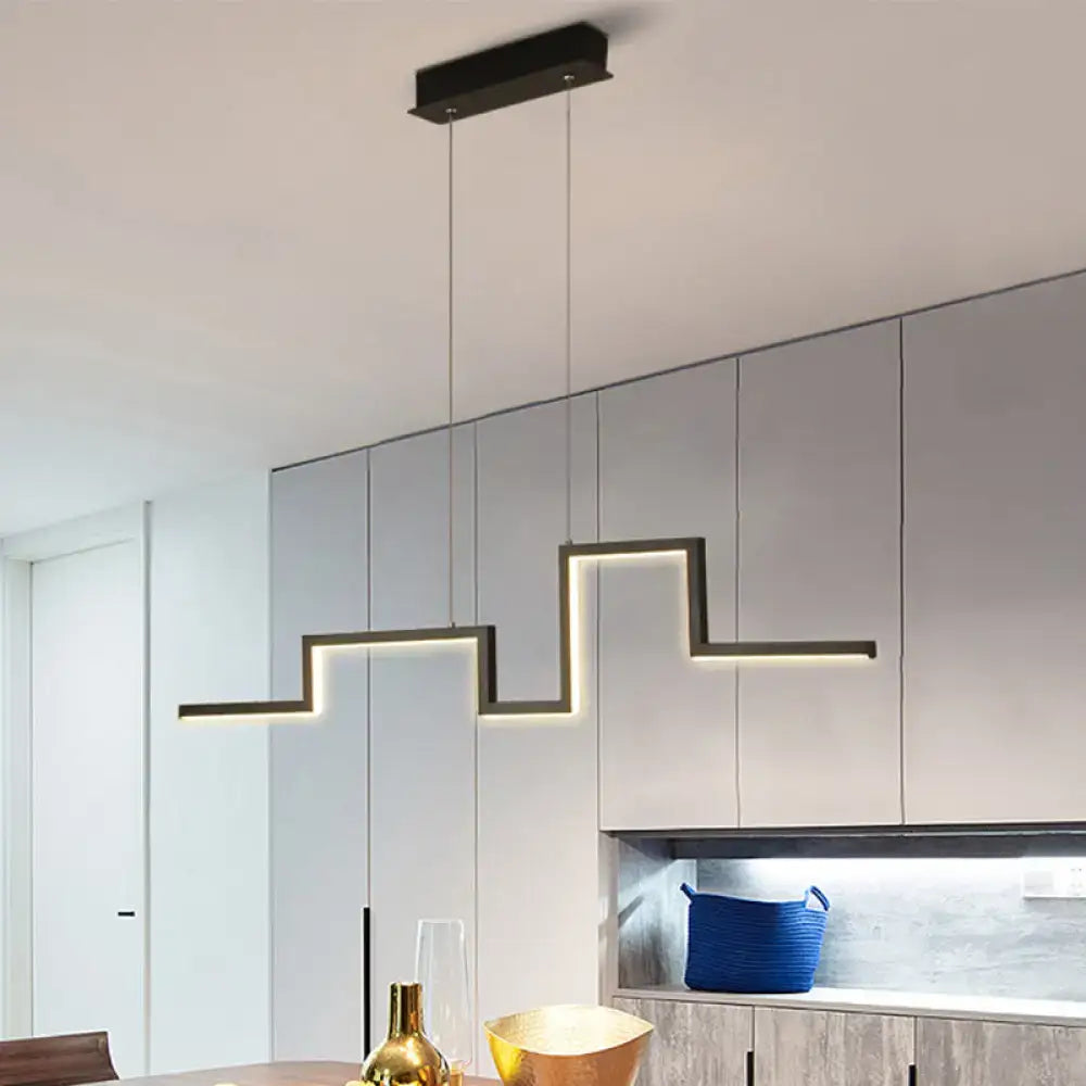 Linear Metal Hanging Light
