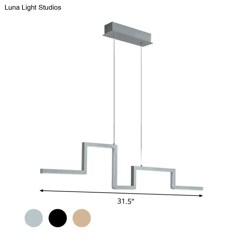 Linear Metal Hanging Light