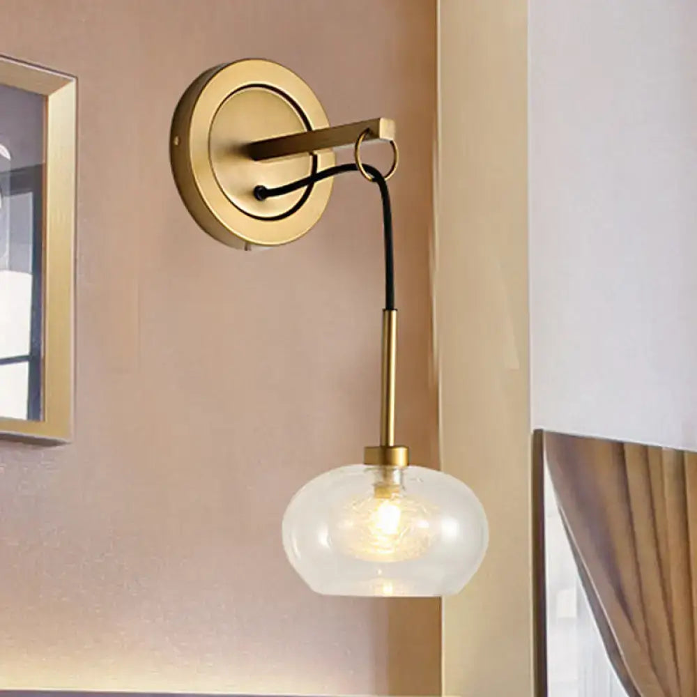 Amber White Glass Sconce