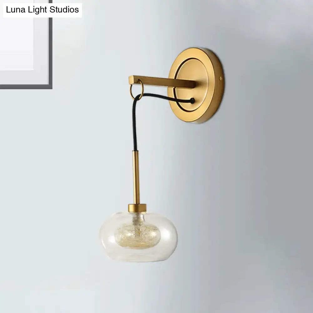 Amber White Glass Sconce
