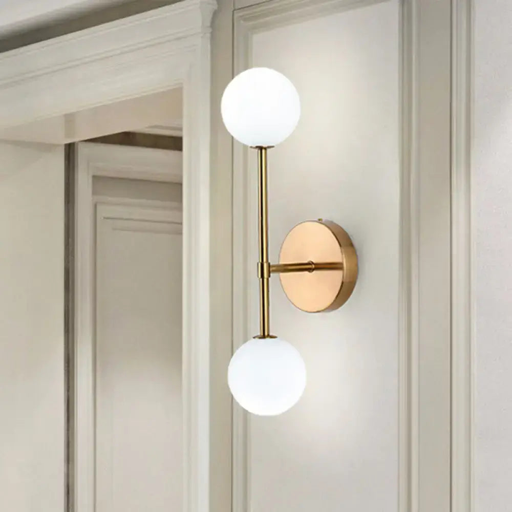 Gold Double Globe Sconce