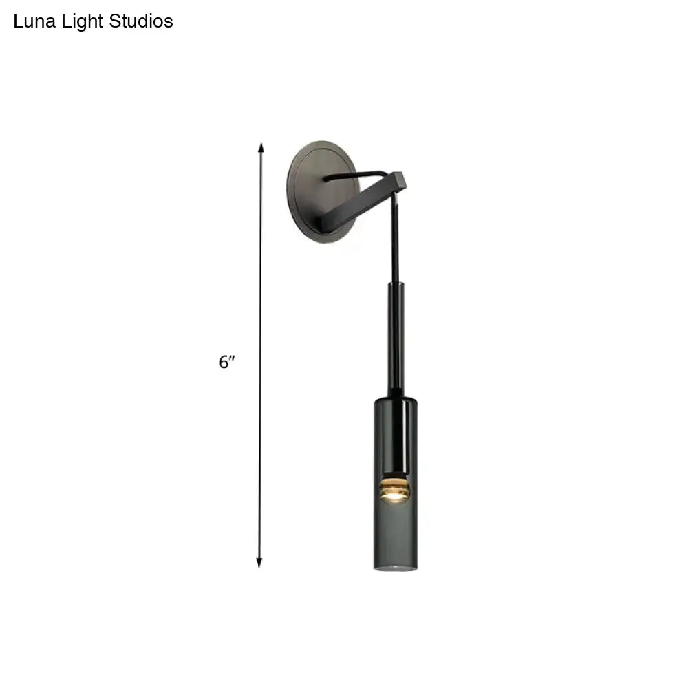 Black LED Crystal Sconce