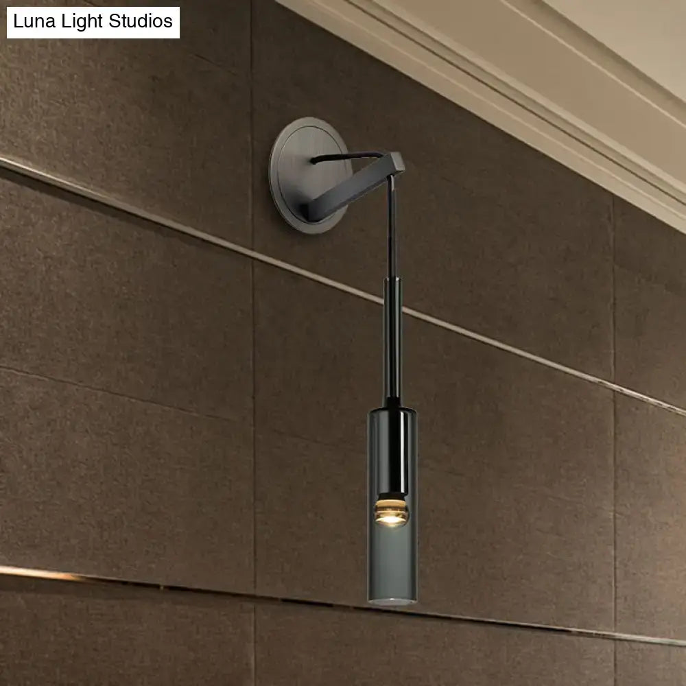 Black LED Crystal Sconce