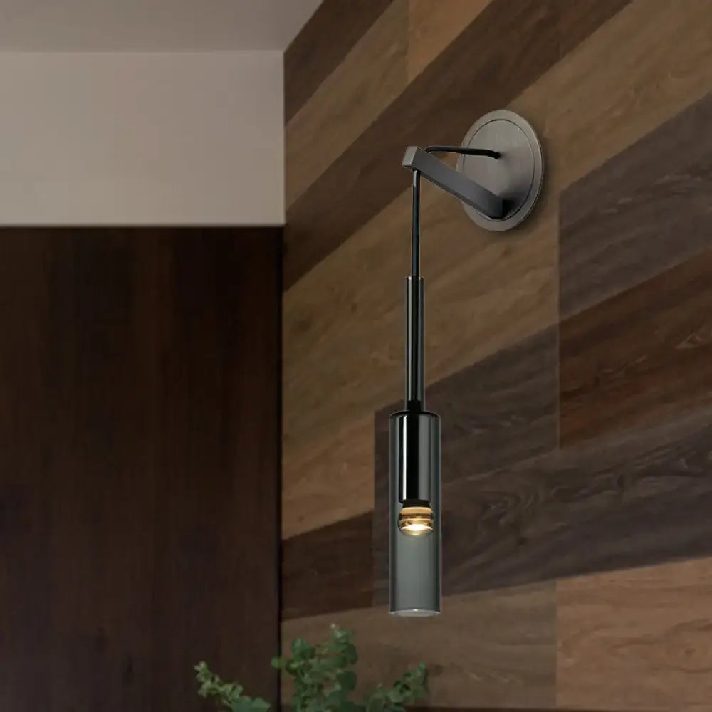 Black LED Crystal Sconce