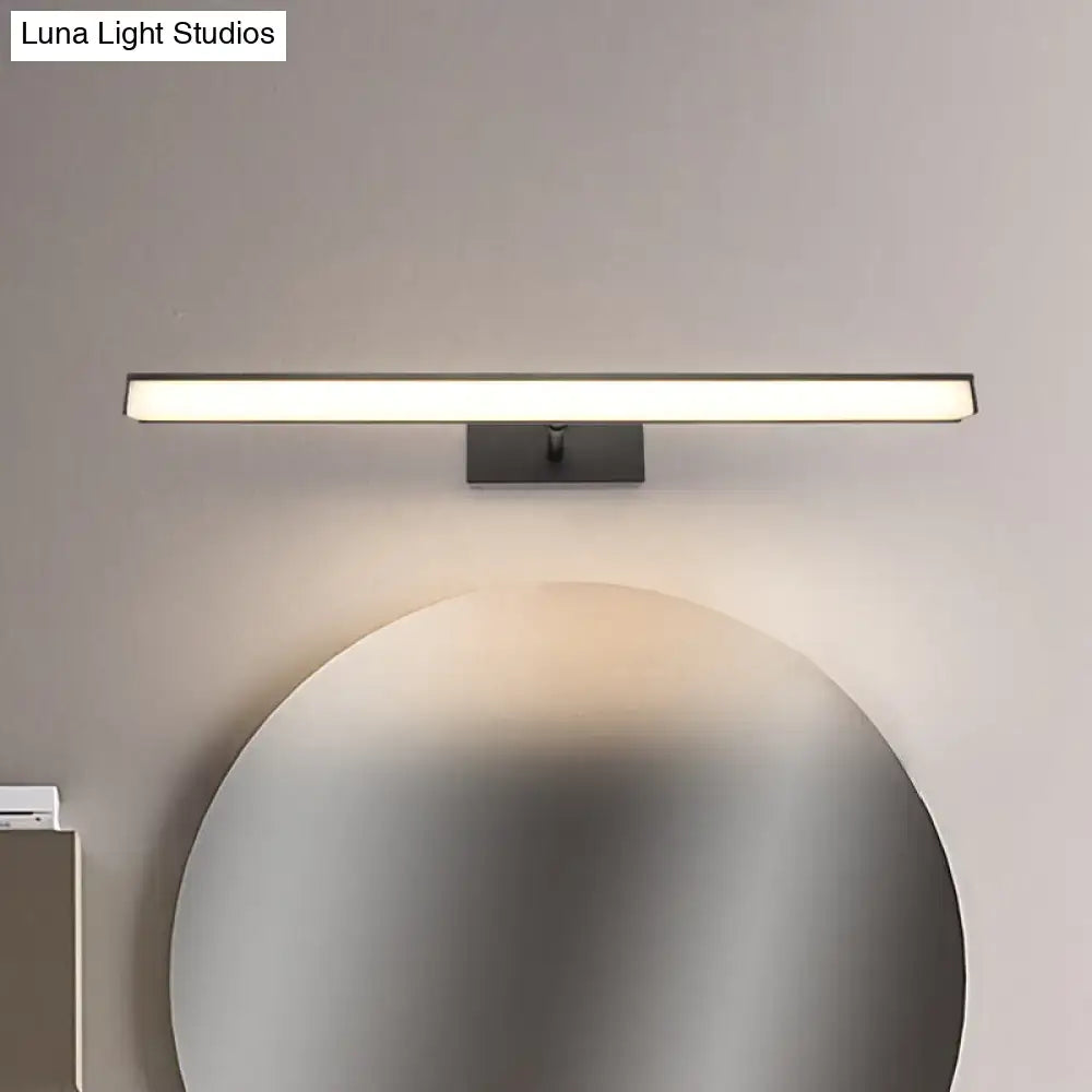 Silver Linear Vanity Sconce Dual-Voltage